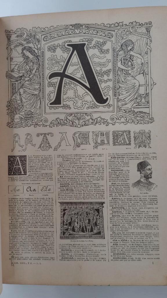 Larousse universel et 2 volumes : 1922 + 1923, Enlèvement ou Envoi, Larousse