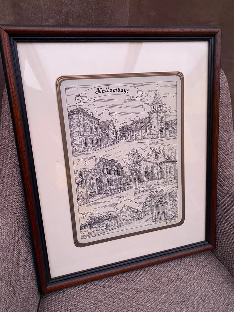 Gravure sur verre Hallembaye de D.Hélaut, Ophalen