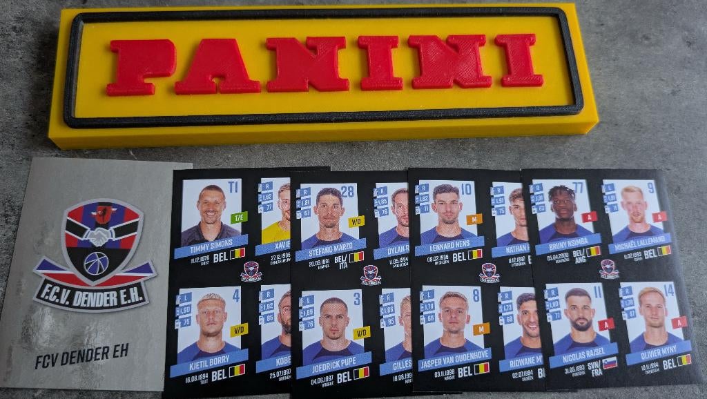 Panini FOOTBALL 2023/24 5 STICKERS DENDER 16 SPELERS, Ophalen of Verzenden, Nieuw