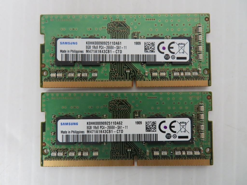 2 mémoires DDR4 Sodimm de 8 Go, DDR4, Enlèvement, Utilisé, Laptop