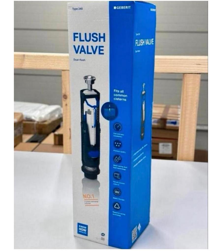 Geberit 236.402.21.1 Robinet de vidange à double chasse 240, Bricolage & Construction, Sanitaire, Neuf, Toilettes, Chrome, Enlèvement ou Envoi