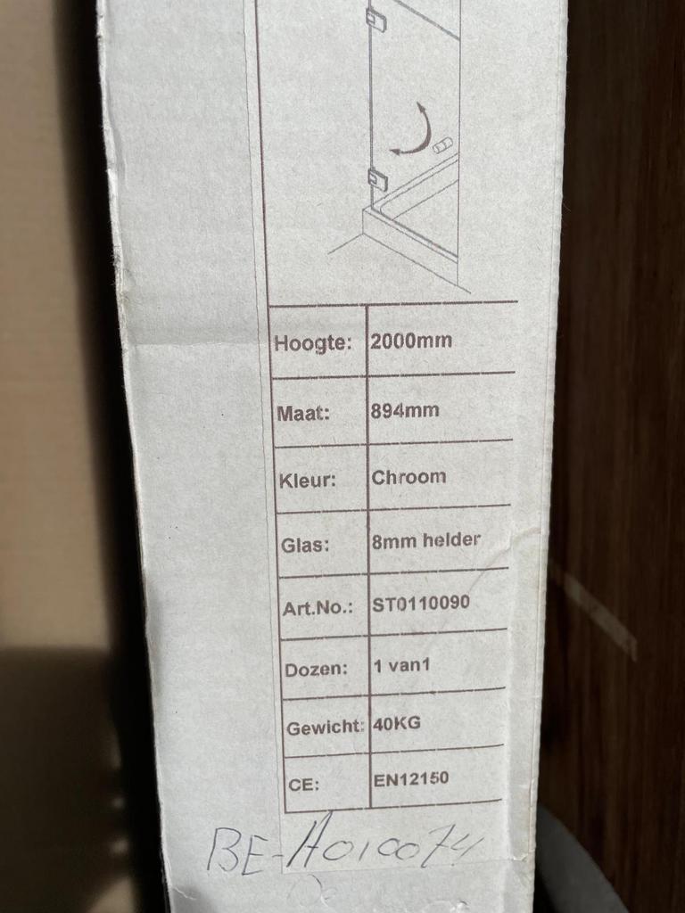 Van Rijn ST01 Porte de niche/porte de douche 90x200 en verre, Bricolage & Construction, Enlèvement, Neuf, Verre, Douche