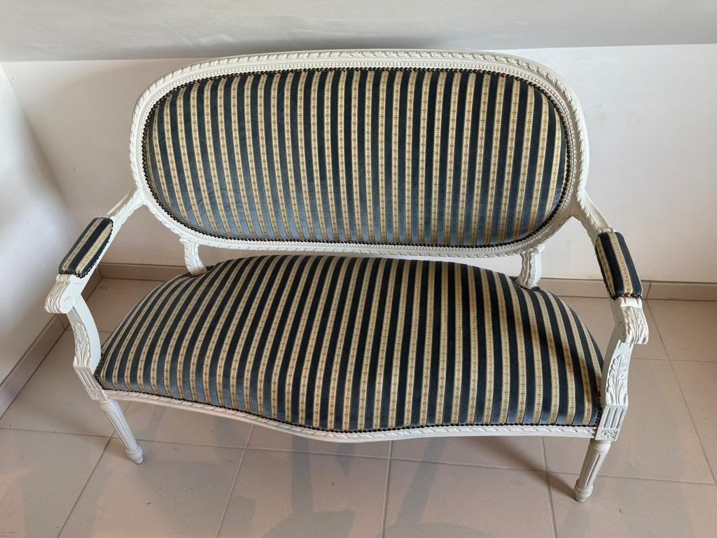 salon de style Louis XVI — chaise longue + sièges assortis, Enlèvement