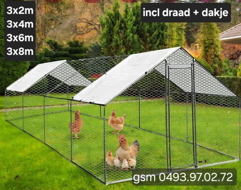 kippenren incl draad en dakje, Enlèvement, Neuf