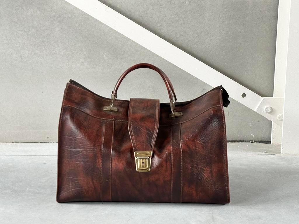 Vintage Weekendbag, Ophalen, Zwart