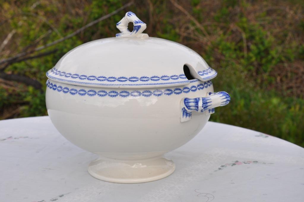 soupière faïence Sarreguemines décor nobilis, Antiquités & Art, Enlèvement ou Envoi