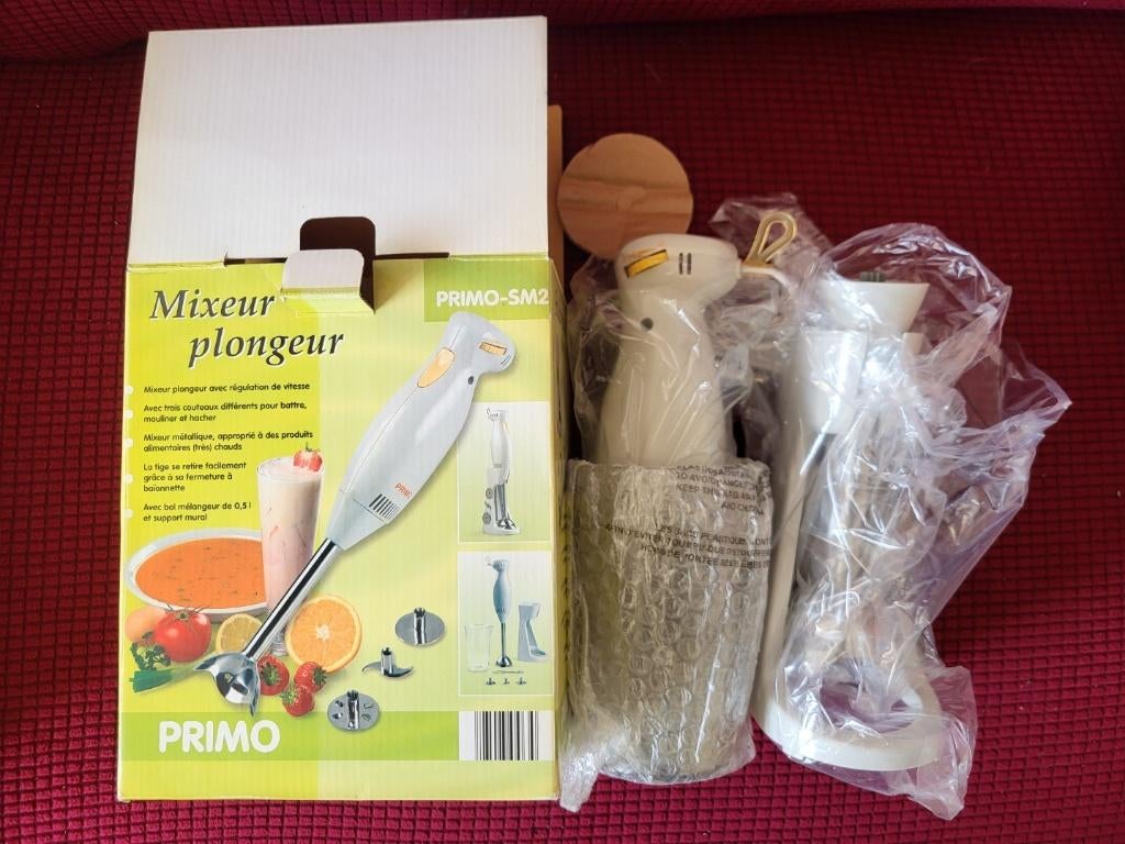 Primo SM2 staafmixer gloednieuwe volledige set, Elektronische apparatuur, Blenders, Nieuw, Blender, Ophalen of Verzenden