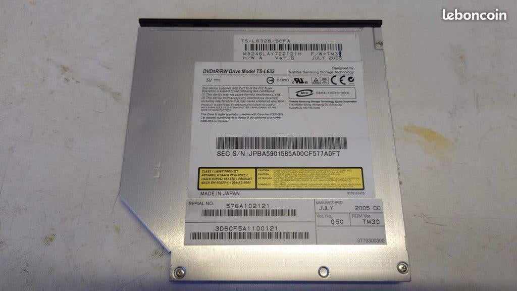 Toshiba/Samsung SLIM TS-l632 DVD-brander, Verzenden, Gebruikt, Intern, Dvd