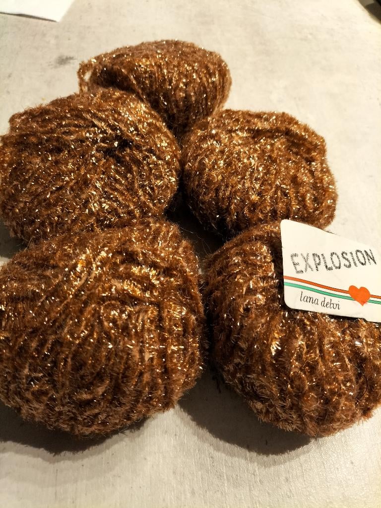 Bolletje wol Lana delvi explosion 5 ballen., Ophalen of Verzenden