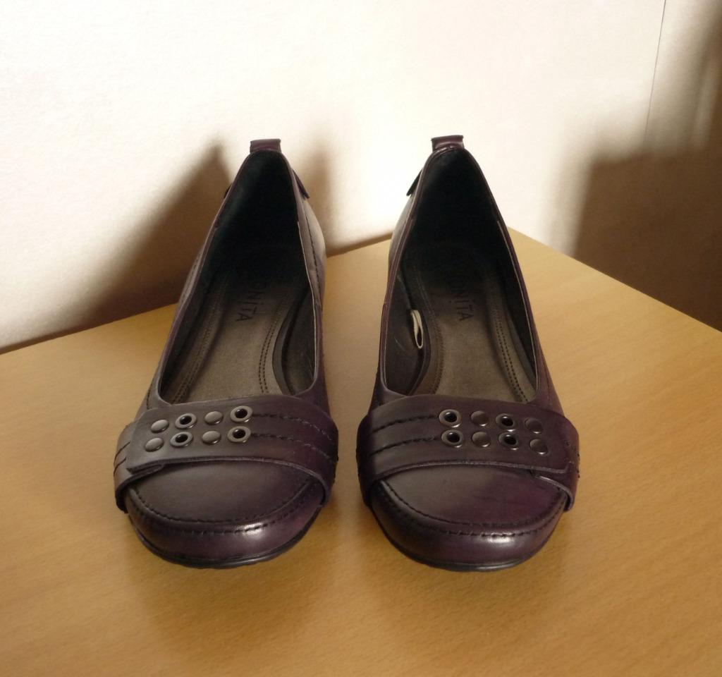 Donkerpaarse lederen ballerinas van Bonita Maat 37, Kleding | Dames, Ophalen of Verzenden