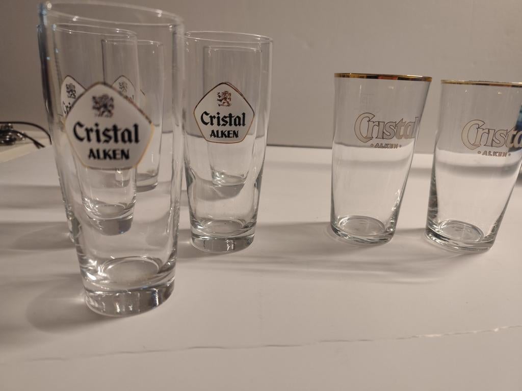 Cristal Alken glazen. Met - en zonder gouden rand., Verzamelen, Glas en Drinkglazen, Ophalen
