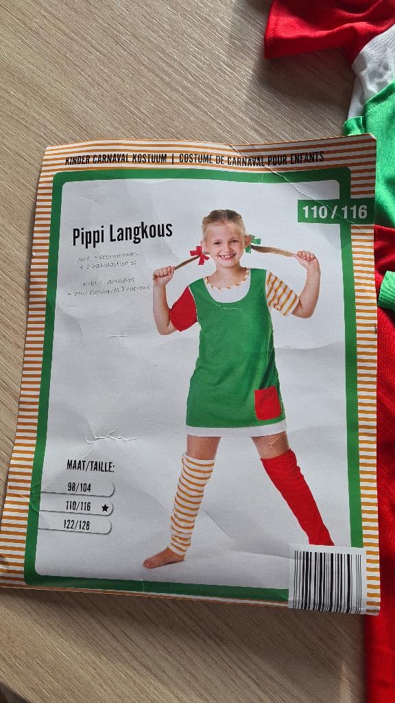 Carnavalspakje Pipi Langkous, Ophalen, Zo goed als nieuw, Kostuum