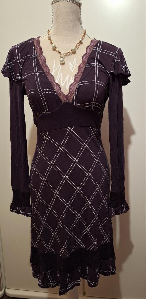 Prachtige paarse jurk Italiaans merk " Verso"maat medium, Maat 38/40 (M), Verso, Paars, Cocktailjurk