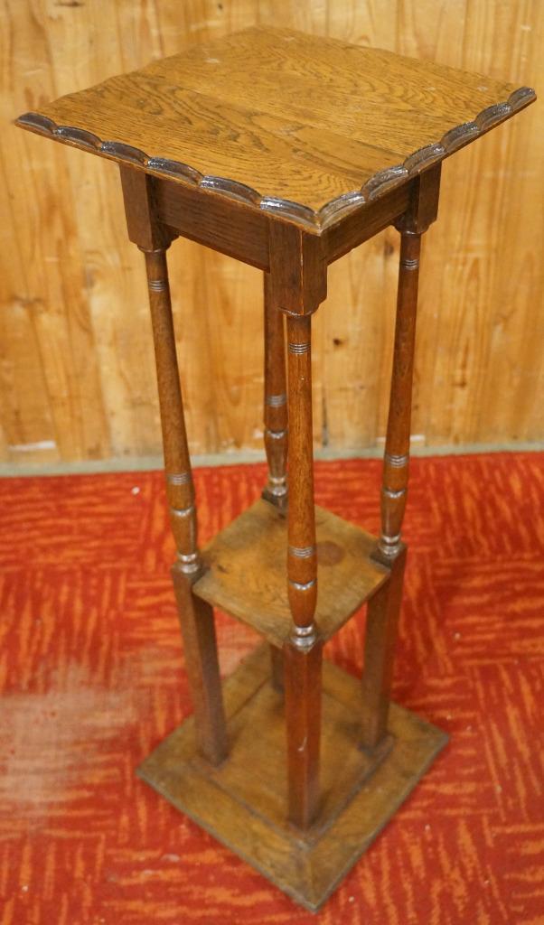 Antiek Bijzettafeltje plantentafel Jugendstil bloemtafeltje, Ophalen, Minder dan 55 cm, Gebruikt, Vierkant