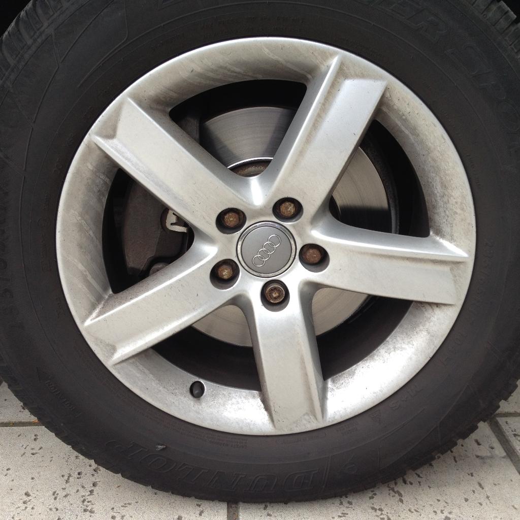 Audi, winterbanden op alu velg, Ophalen, Gebruikt, Banden en Velgen, 17 inch