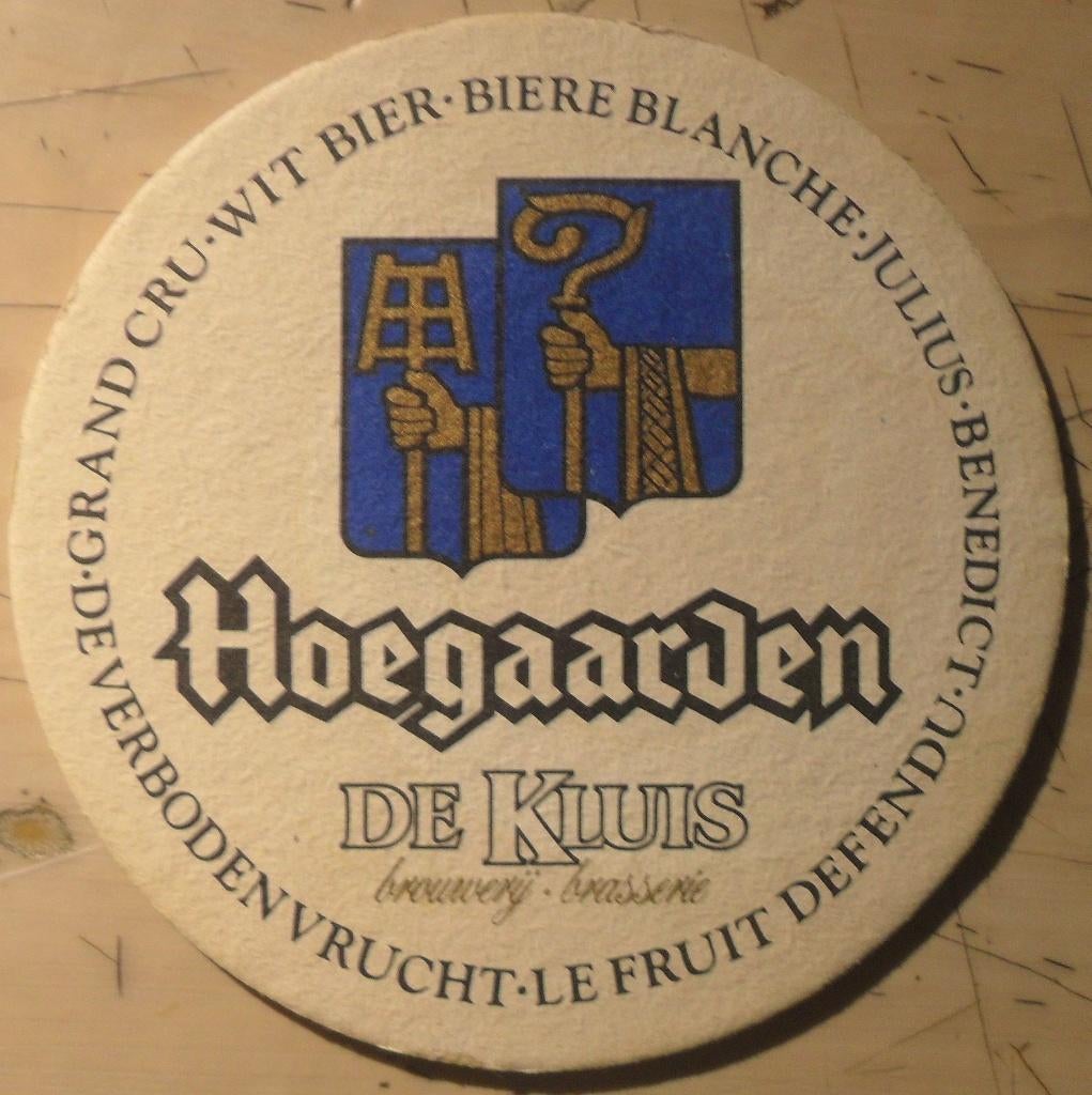 Sous-bock Hoegaarden "De Kluis", Collections, Marques de bière, Enlèvement ou Envoi, Sous-bock