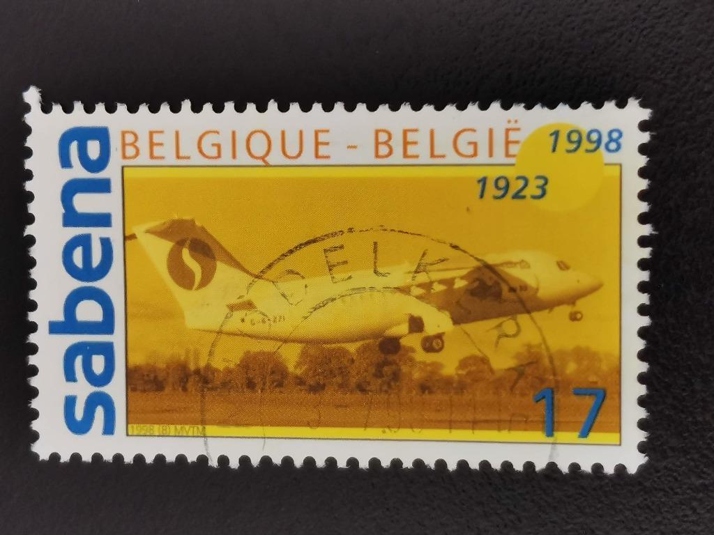 Belgique 1998 - 75 ans de l'avion Sabena - Avro RJ 85, Enlèvement ou Envoi, Affranchi, Aviation