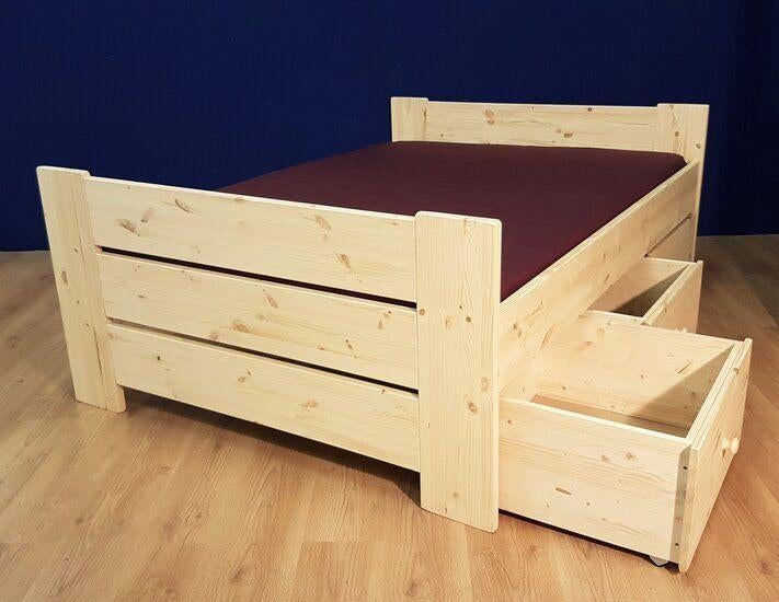 2-persoonsbed HARMA 3 of 6 laden in 16 matrasmaten leverbaar, Ophalen of Verzenden, Nieuw, Hout