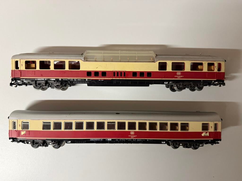 Märklin H0 passagiersrijtuigen  (DB) in de rood-crème TEE, Ophalen of Verzenden, Gebruikt, Wagon, Märklin