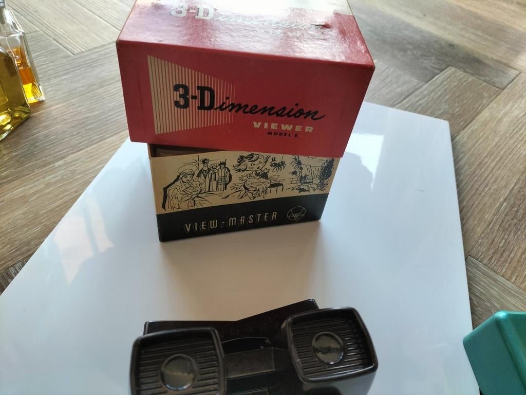 Visionneuse 3D Vintage View-Master modèle E avec boîtier, Antiquités & Art, Enlèvement ou Envoi