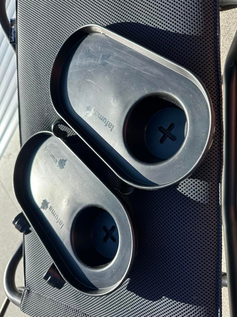 Lot de 2 porte-gobelets pour fauteuils Lafuma ou transats, Overige materialen, Minder dan 50 cm, Gebruikt, Minder dan 75 cm