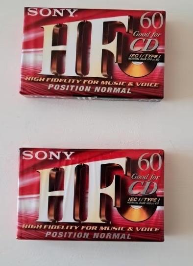 Sony HF CD60 audio cassette ongeopend sealed (2 stuks), Cd's en Dvd's, Cassettebandjes, Nieuw in verpakking, Onbespeeld, Overige genres