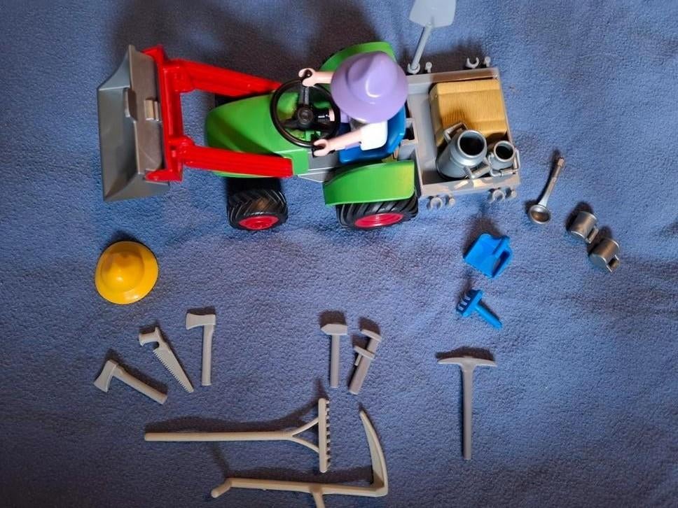 Playmobil tractor (zie foto's voor extra toebehoren), Ophalen, Zo goed als nieuw
