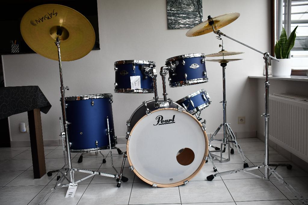 Pearl Export 22'' Rock Drumstel Midnight Blue, Muziek en Instrumenten, Drumstellen en Slagwerk, Ophalen, Zo goed als nieuw, Pearl