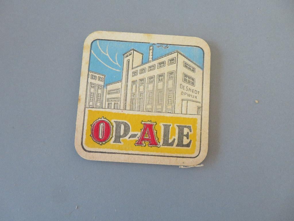 oud bierviltje Op - Ale De Smedt Opwijk, Ophalen of Verzenden, Zo goed als nieuw, Viltje(s), Overige merken