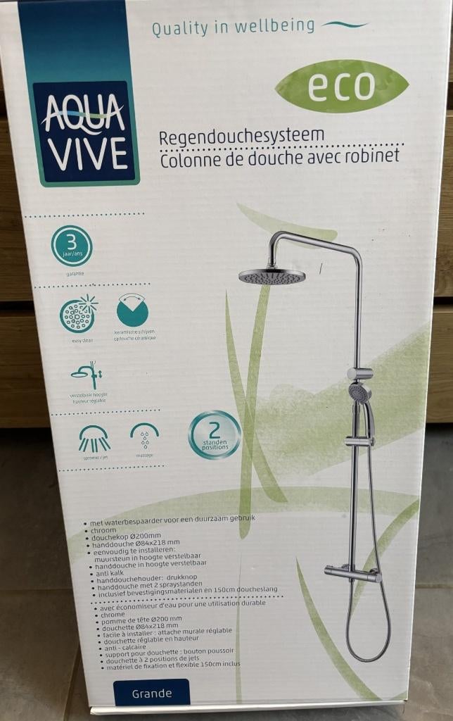Colonne de douche + robinet Aquavive (NEUVE!), Ophalen, Nieuw, Chroom, Douche