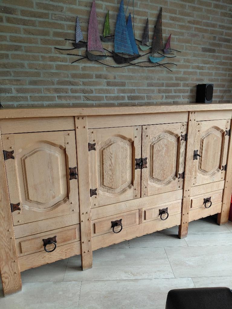 Eetkamer in volledig eiken, Huis en Inrichting, Complete eetkamers, Ophalen, Gebruikt, Landelijk