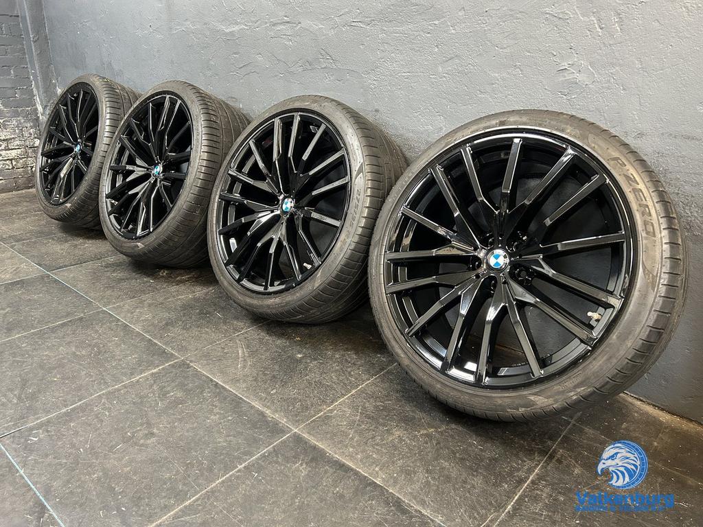 6-7mm! Originele BMW X5 X6 G05 G06 Style 742M 22 inch zwart, Auto-onderdelen, Banden en Velgen, Gebruikt, -, 275 mm, -