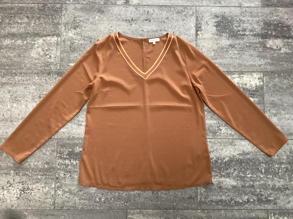 Blouse Bel&Bo 40/42 cognac, Overige kleuren, Nieuw, Ophalen of Verzenden, Maat 42/44 (L)