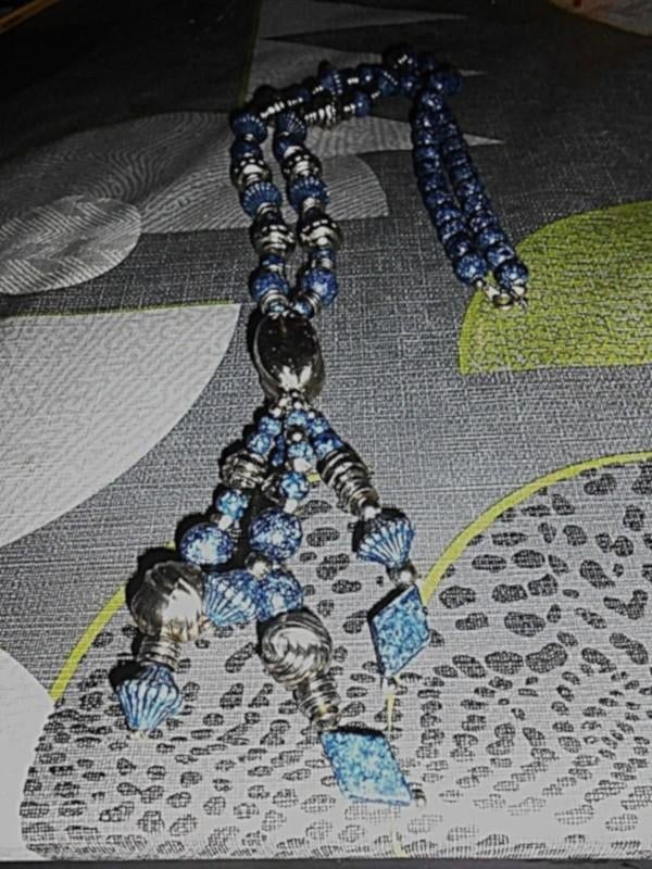 Beau collier fantaisie, Bijoux, Sacs & Beauté, Colliers, Enlèvement ou Envoi, Neuf, Bleu