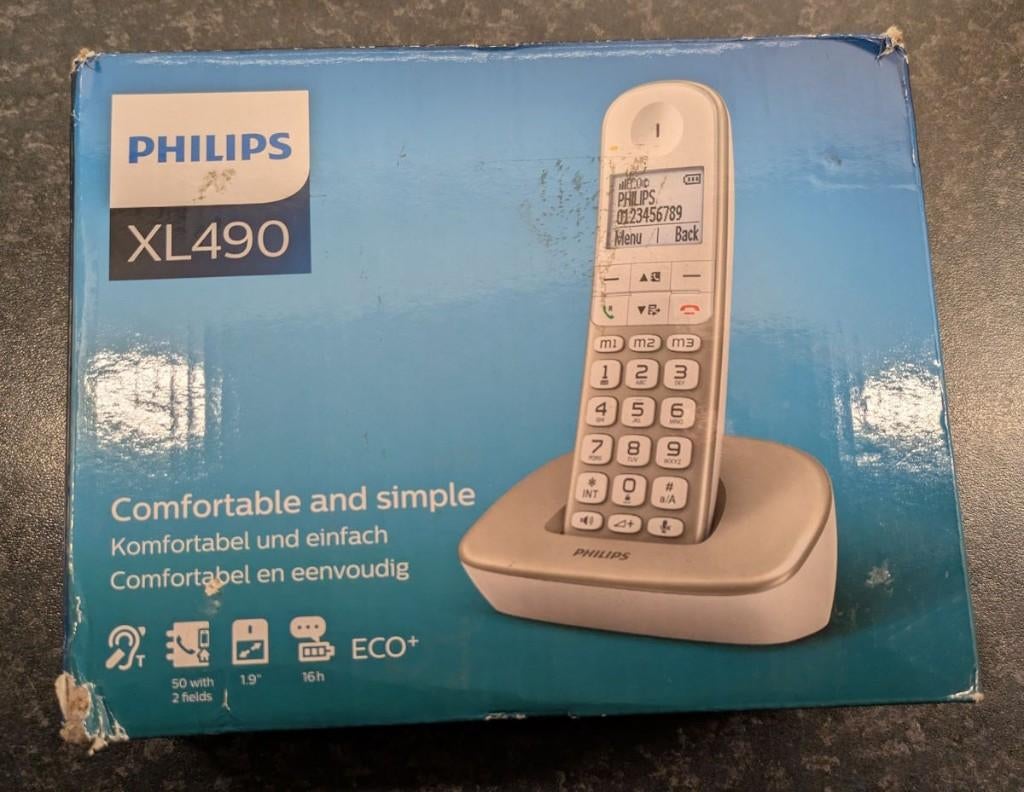 Vaste telefoon XL490 Philips, Ophalen of Verzenden