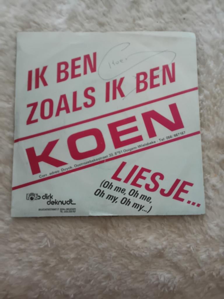 Koen vinyl singel, Enlèvement ou Envoi