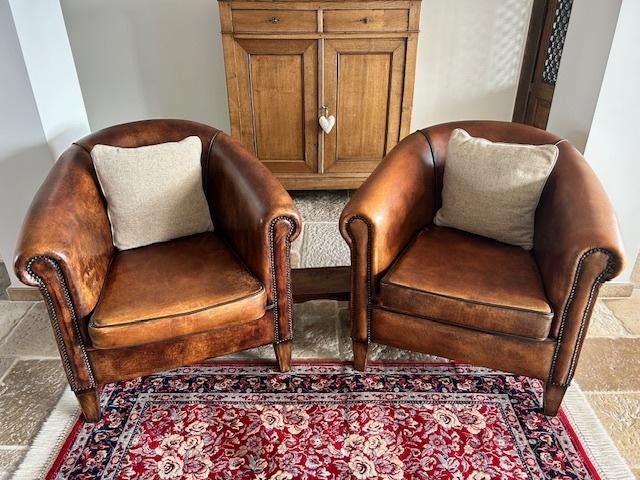 lederen zetels, Ophalen, Gebruikt, Leer