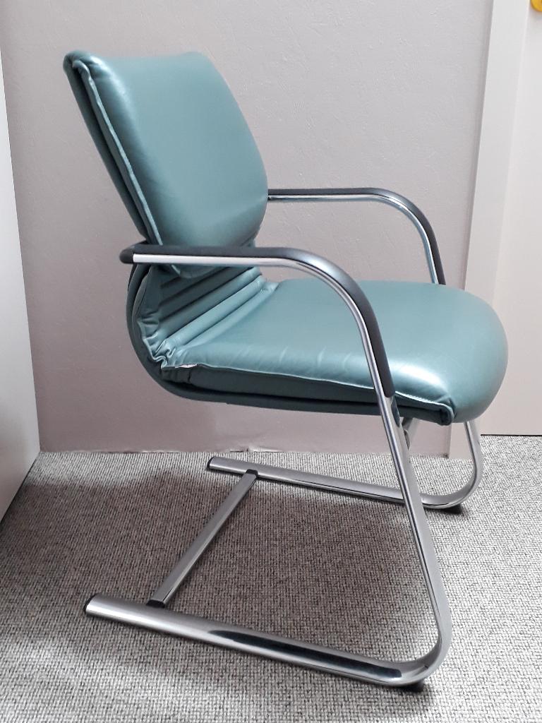 Fauteuil(s) ergonomique(s) Comforto – Cuir Vert Design 80s, Utilisé, Chaise de bureau, Ergonomique, Vert