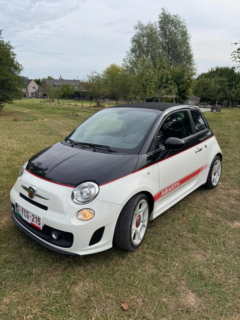 Fiat Abarth 500 C Tricolor, Auto's, Abarth, Voorwielaandrijving, Zwart, Cabriolet, Wit