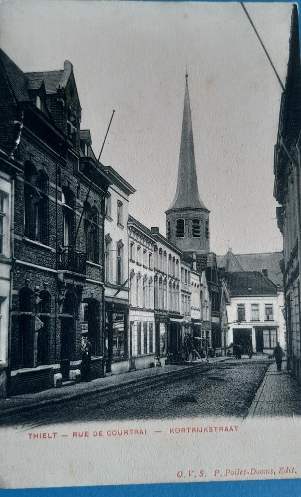 TIELT THIELT RUE DE COURTRAI RUE DE COURTRAI !, Collections, Cartes postales | Belgique, Enlèvement ou Envoi