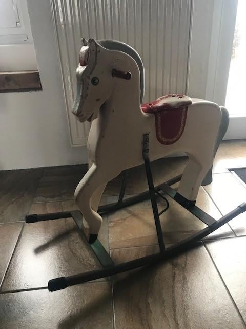 cheval à bascule enfant vintage, Antiquités & Art, Curiosités & Brocante, Enlèvement