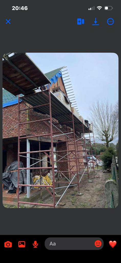 Stelling te koop, Doe-het-zelf en Bouw, Steigers, Ophalen, Zo goed als nieuw, Gevelsteiger, 5 meter of hoger