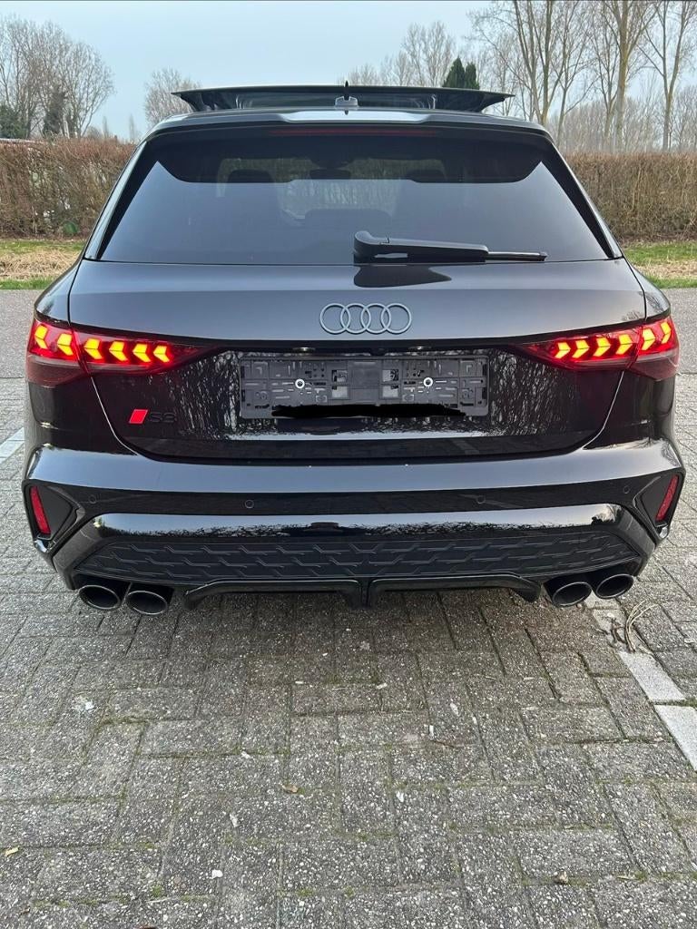 Audi A3 Sportback 2.0 TFSI S3 Quattro 333 PK SONOS PANO HUD, Auto's, Automaat, 4 cilinders, Zwart, Leder