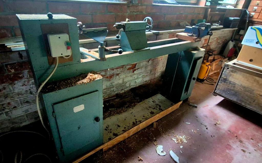 Tour à bois ancien sur pied SE 9054 – triphasé 220/380 V – t, Bricolage & Construction, Tours, Tour à bois