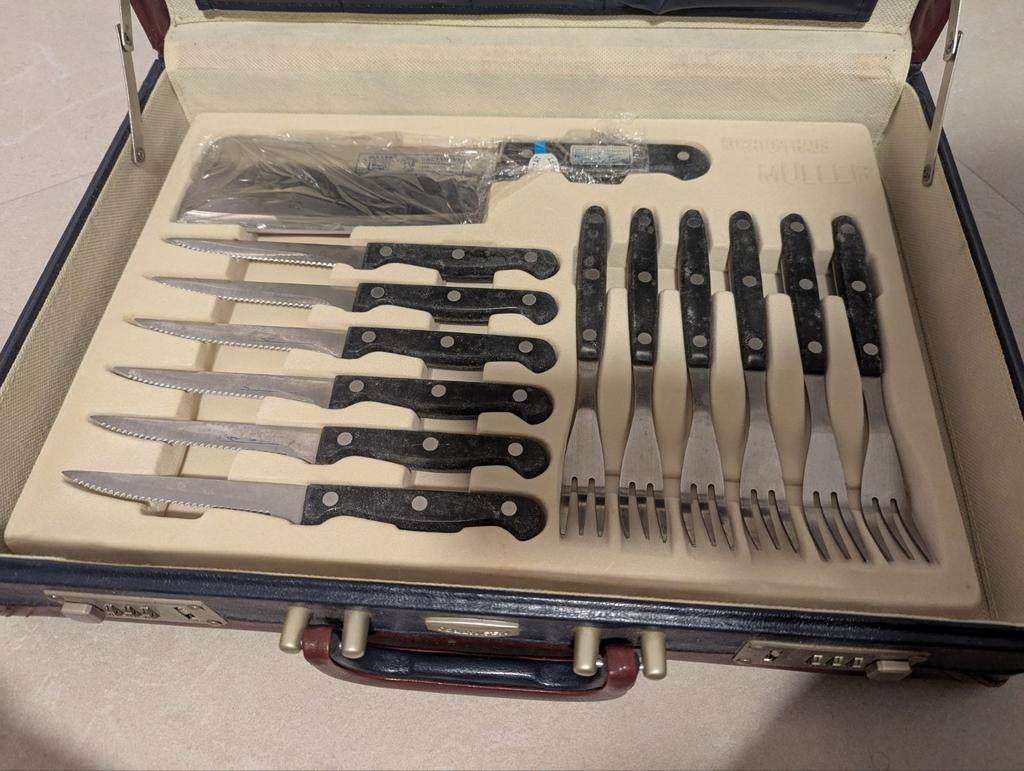 Koffer messenset Muller Solingen, Ophalen of Verzenden, Zo goed als nieuw