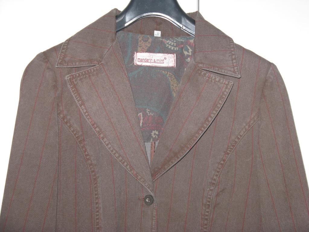 Blazer/jasje, mandarin & mint, maat 42 (eerder 40), nieuwsta, Maat 38/40 (M), Bruin, Ophalen of Verzenden, Zo goed als nieuw