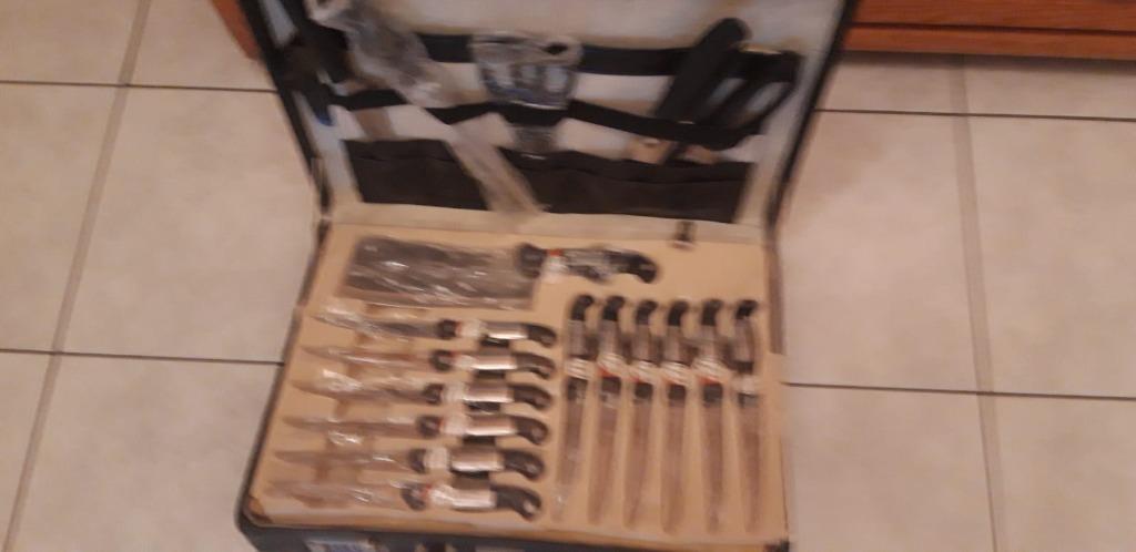 Koffer messenset, Enlèvement, Neuf, Argent, Ensemble de couverts