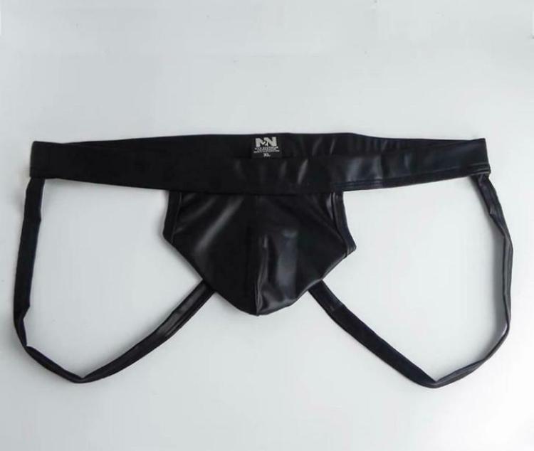 Faux leather jockstrap maat M, Kleding | Heren, Verzenden, Zwart, N2N