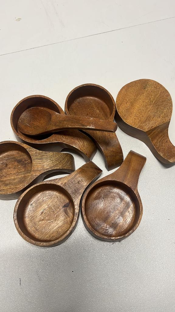 Plats de service en bois avec poignée - set - vintage, Enlèvement, Utilisé, Autres styles, Balance ou Balances