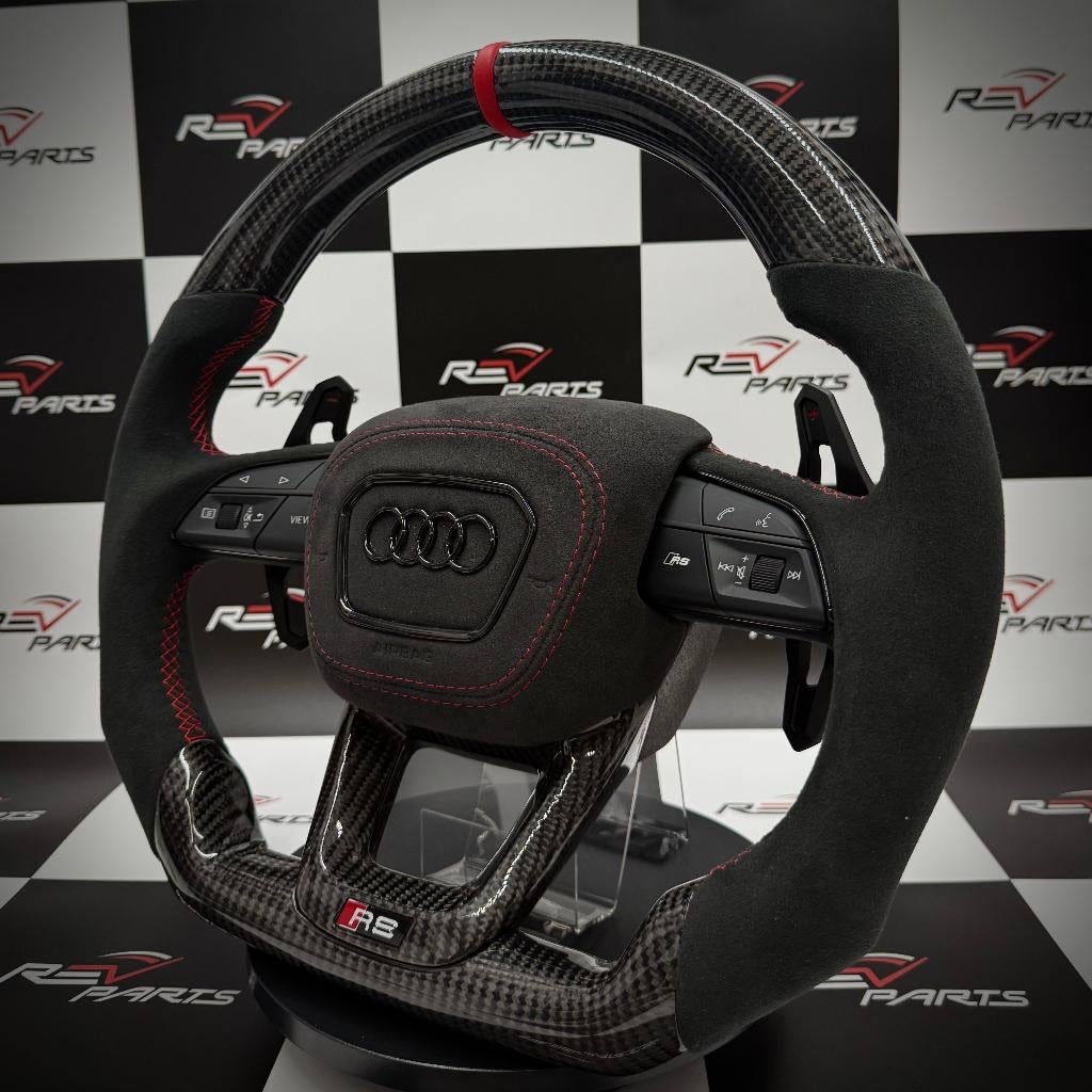 Audi stuur compleet upgrade S RS rood alcantara, Auto-onderdelen, Besturing, Audi, Nieuw, Ophalen of Verzenden